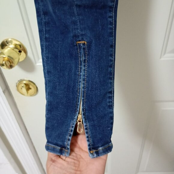 Frame Le Skinny De Jeanne Mid-Rise Jeans With Ankle Zippers Size 26 Womens - Picture 5 of 12